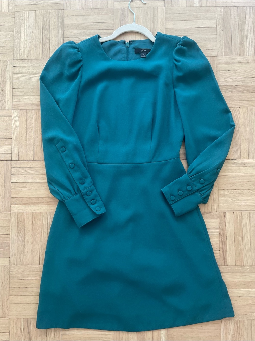 J. Crew Teal Long Sleeve A-Line Dress